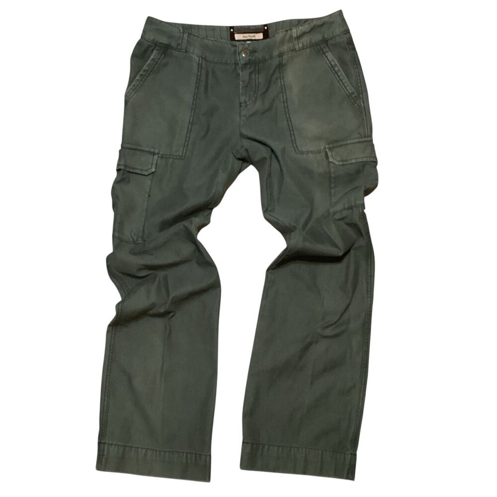 Free People Green Straight Leg Pants